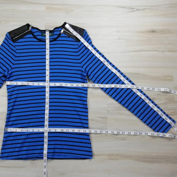 Blue and Black Ralph Lauren long sleeve top - Picture 8 of 9
